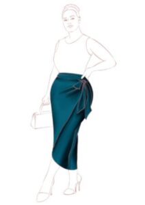 Plus Sized Skirt Alouette Fashion Illustration from Sewing Pattern Secrets