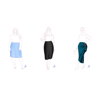Plus Skirt Pattern Trio