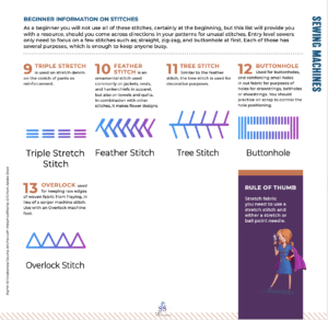 Machine Stitches from our Sewing Machine Secrets Ebook pg 2