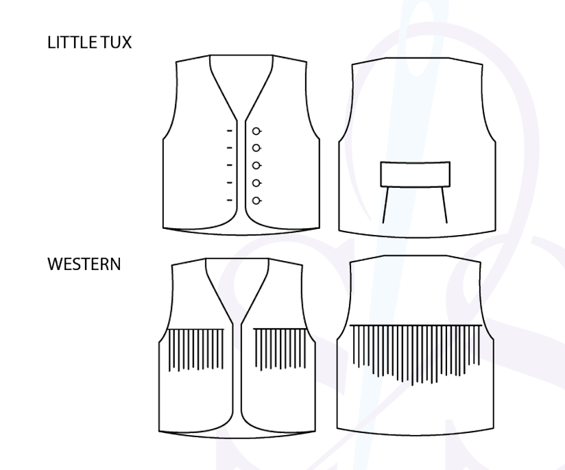 Western and Tux Vest Views