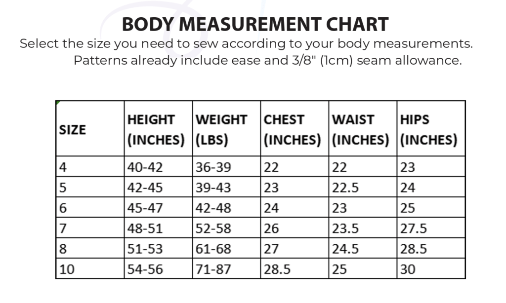 Vest Size Chart